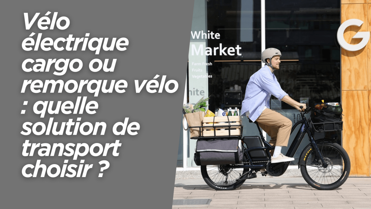 Vélo électrique cargo ou remorque vélo : quelle solution de transport choisir ? - Weebot