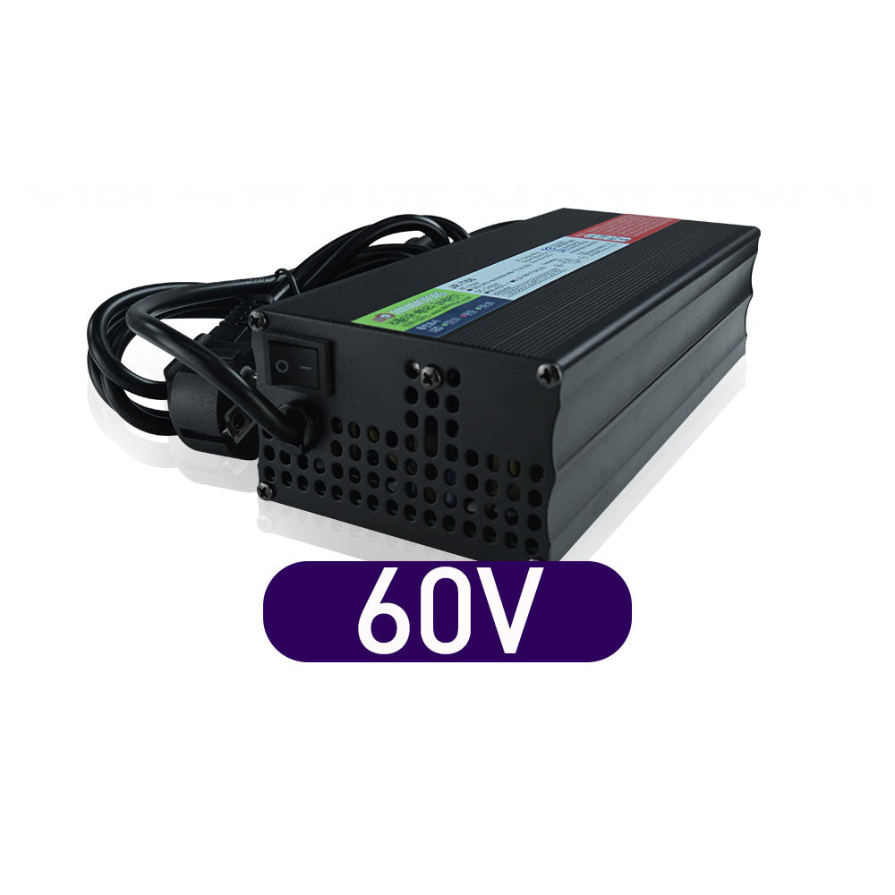 Chargeur rapide 60V noir pour trottinette électrique Minimotors