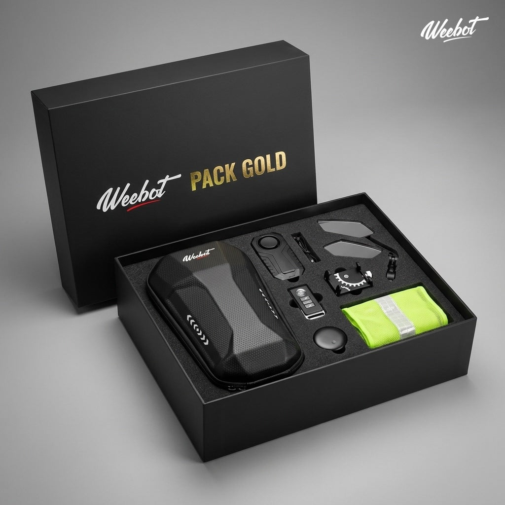 Coffret Pack Gold ouvert - accessoires dans la mousse
