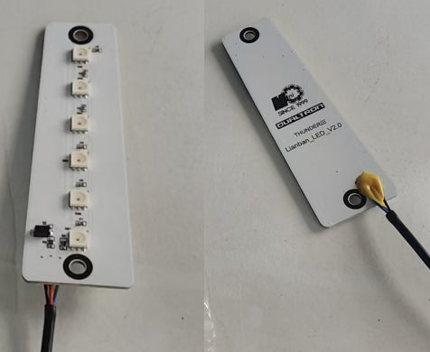 Module LED de potence blanc Minimotors pour trottinette Dualtron vu de face et de dos