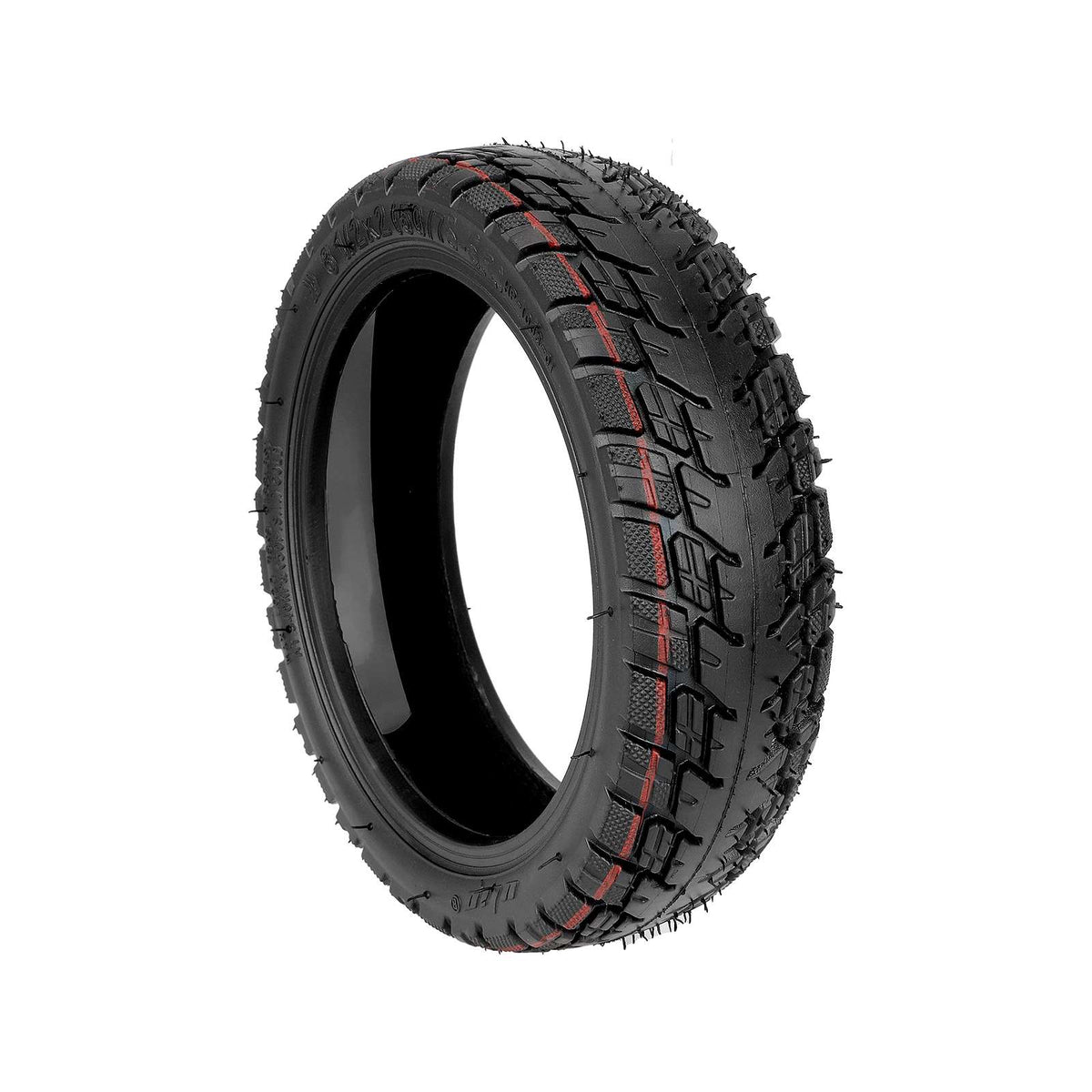 Pneu tubeless tout-terrain 8,5 pouces auto-réparant noir vu de trois-quarts