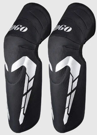 Paire de genouillères de protection hiver noires et étanches avec éléments réfléchissants