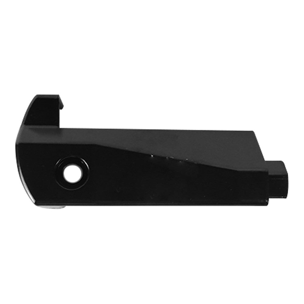 Cache deck avant noir en plastique vu de profil sur fond blanc