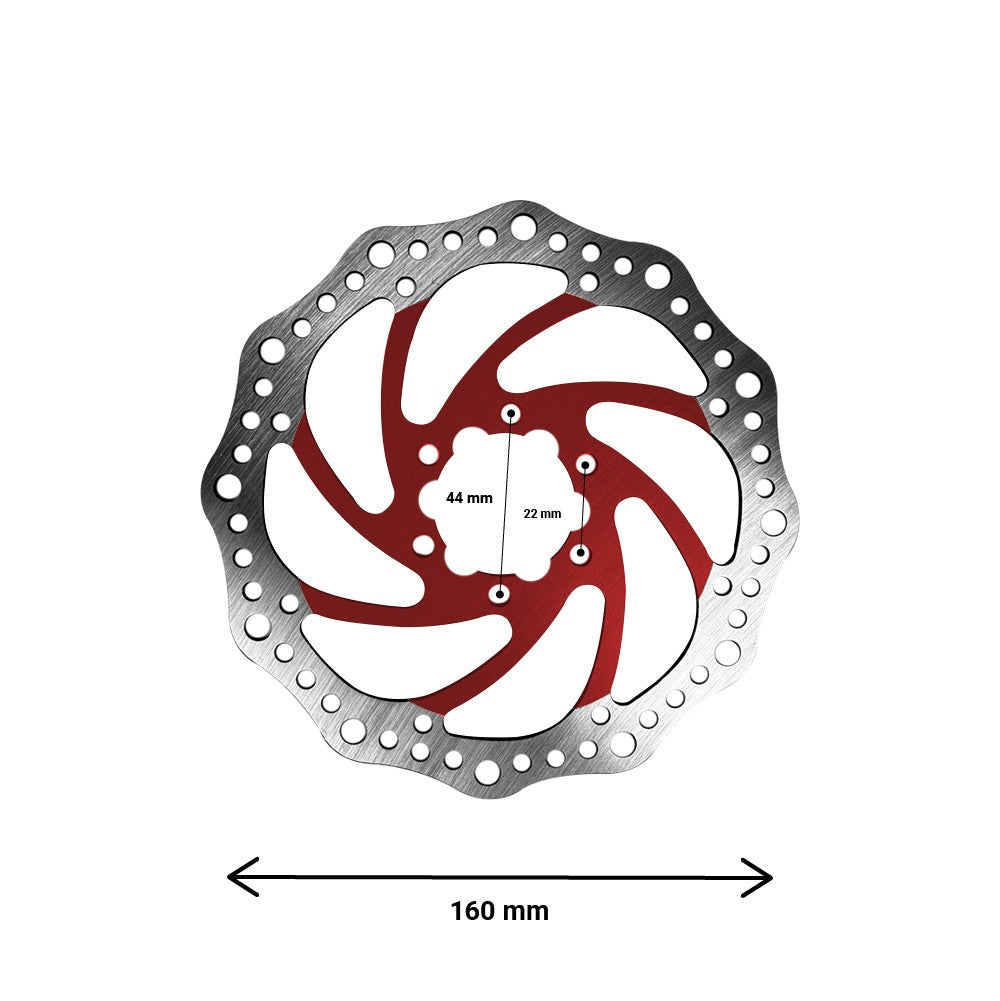 Disque de Frein 160 mm 6 Trous pour Trottinette Électrique
