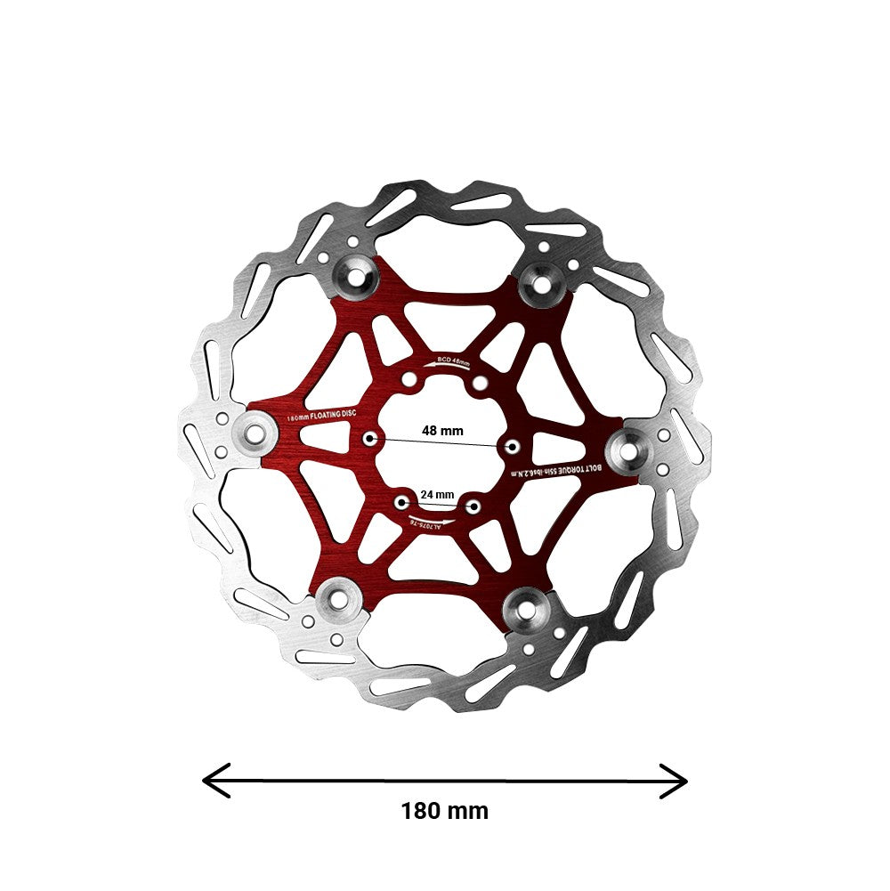 Disque de Frein Flottant 180 mm pour Trottinette Électrique