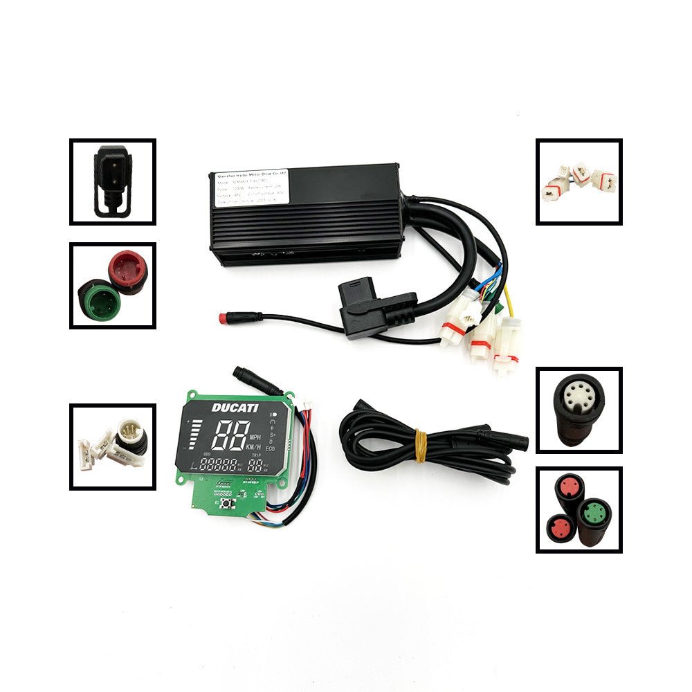Kit Afficheur Et Contrôleur 48V Pour Trottinette Électrique Ducati Scrambler E - Cross Prise C18 - Weebot