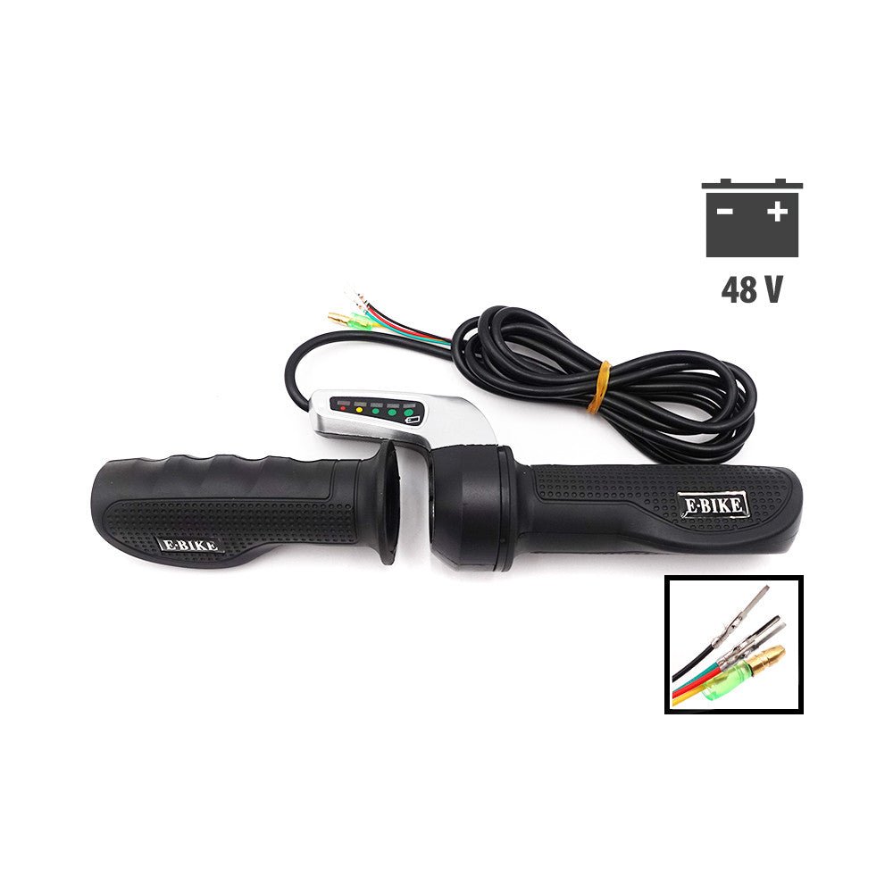 Poignée Accélérateur 48V Indicateur Batterie pour Draisienne Électrique - Weebot