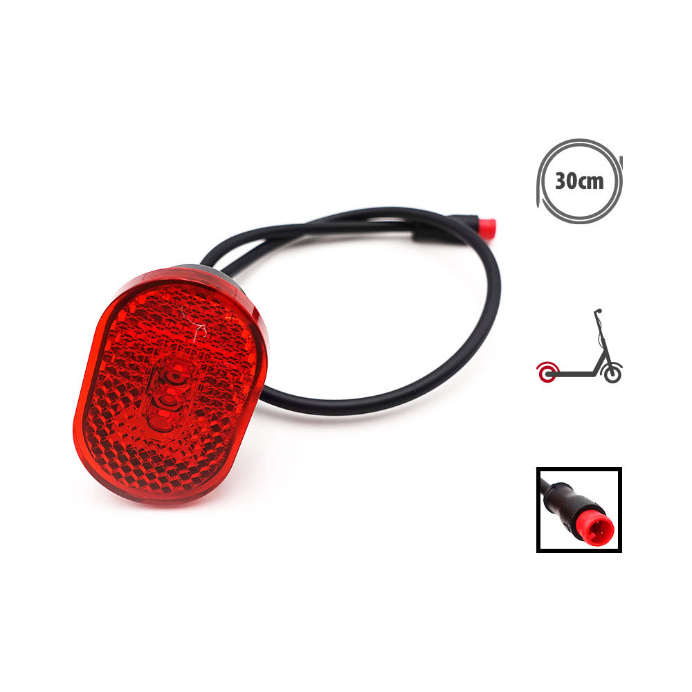 Feu arrière LED rouge pour garde-boue avec son câble de connexion