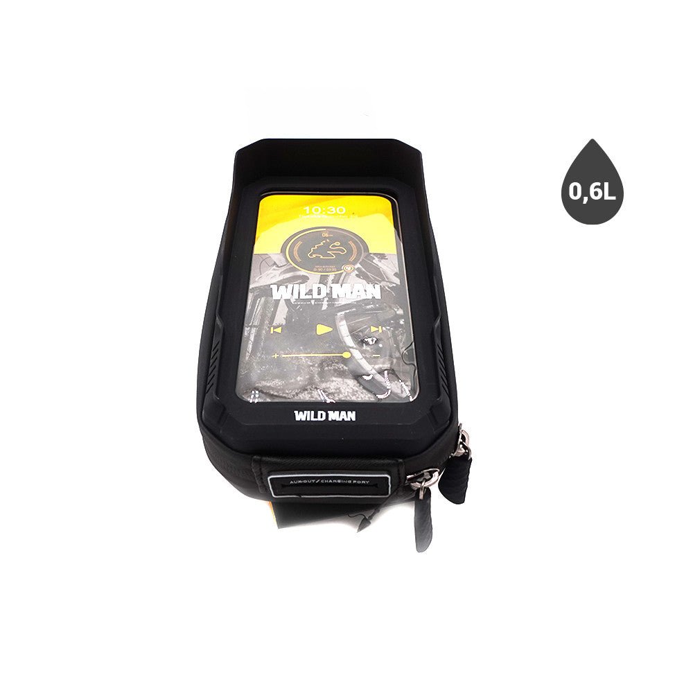 Sacoche 0,6L avec Support Téléphone Étanche Rotatif pour Vélo et