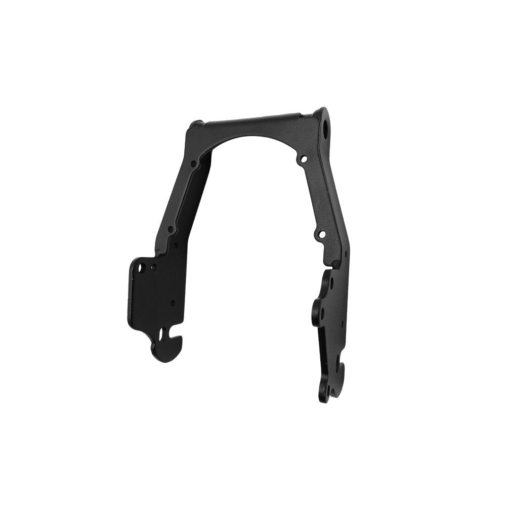 Fourche arrière noire pour trottinette électrique sur fond blanc