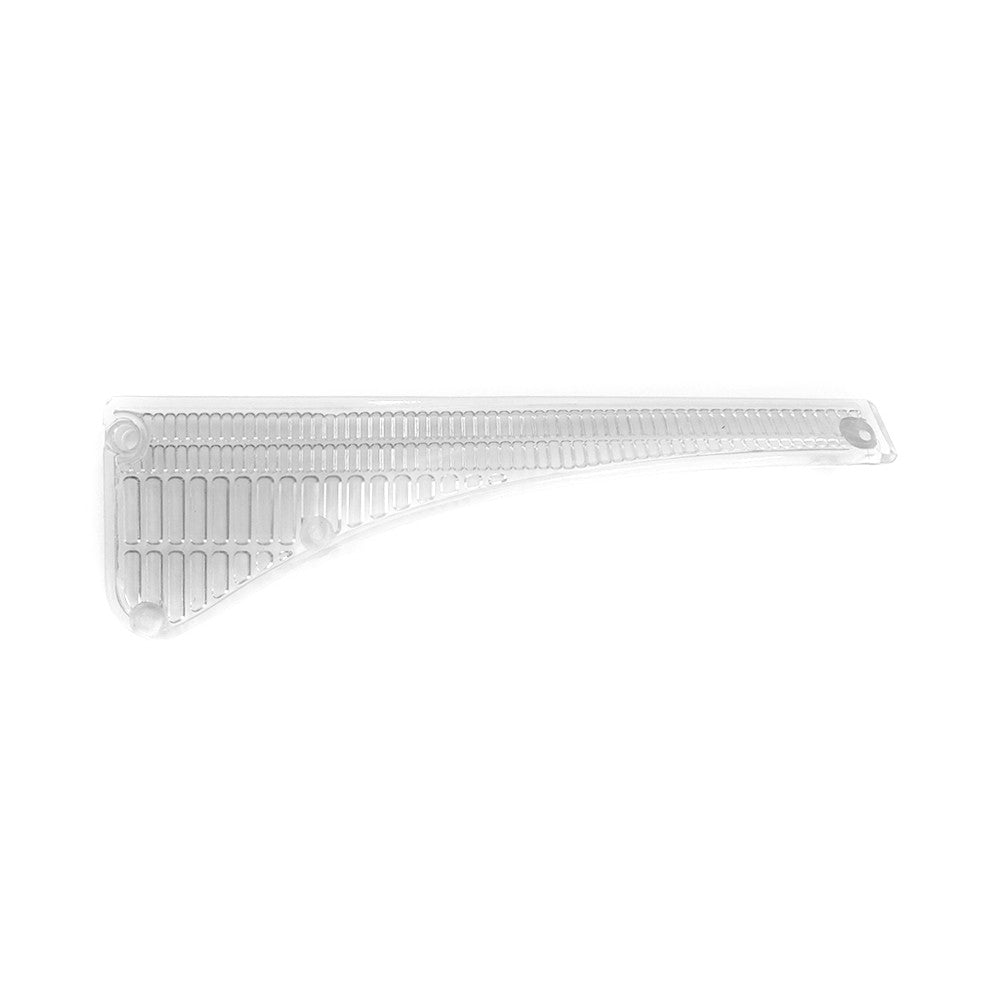 Cache LED de deck avant gauche et arrière droit en plastique transparent vu de face