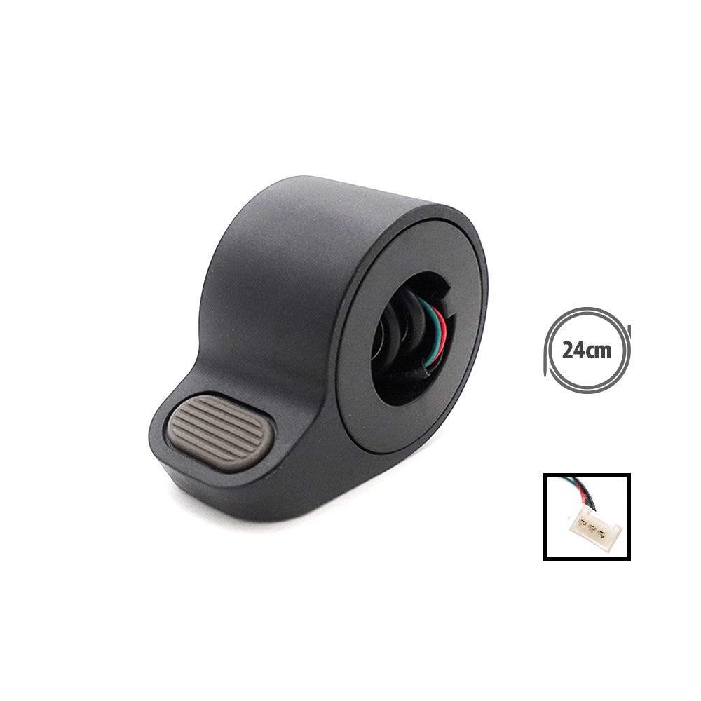 Accélérateur au pouce noir avec un câble de 24 cm et un connecteur 3 broches