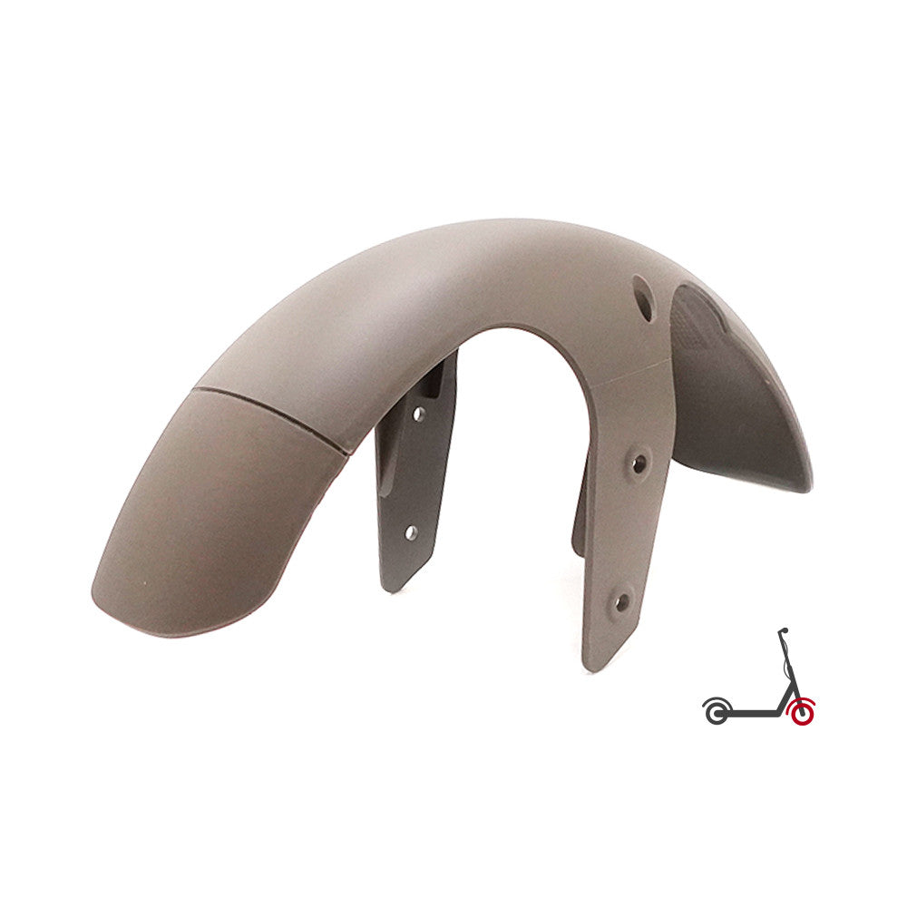 Garde-boue avant gris pour trottinette électrique Xiaomi vu de trois-quarts sur fond blanc