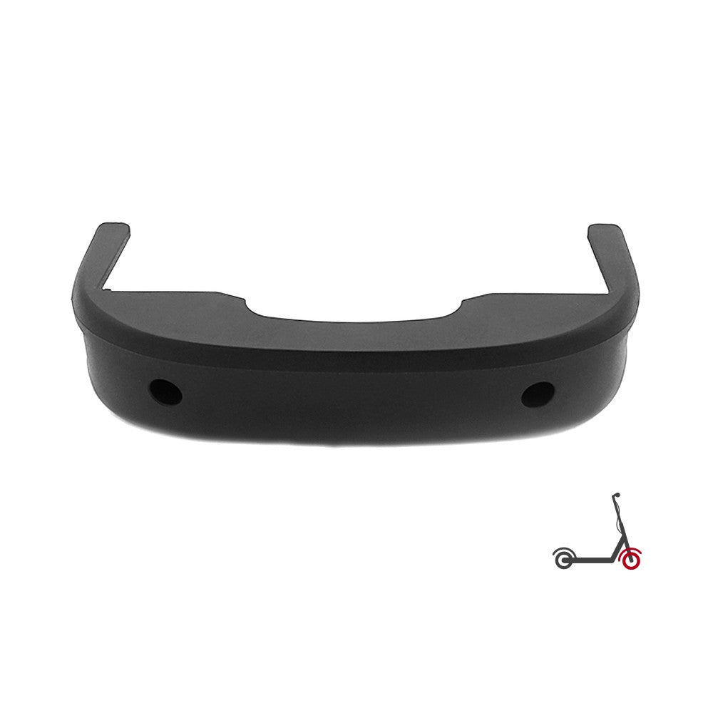 Cache deck avant en plastique noir pour trottinette électrique vu de face