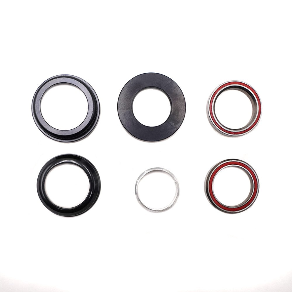 Kit de roulements de direction et coupelles pour trottinette électrique vus de dessus