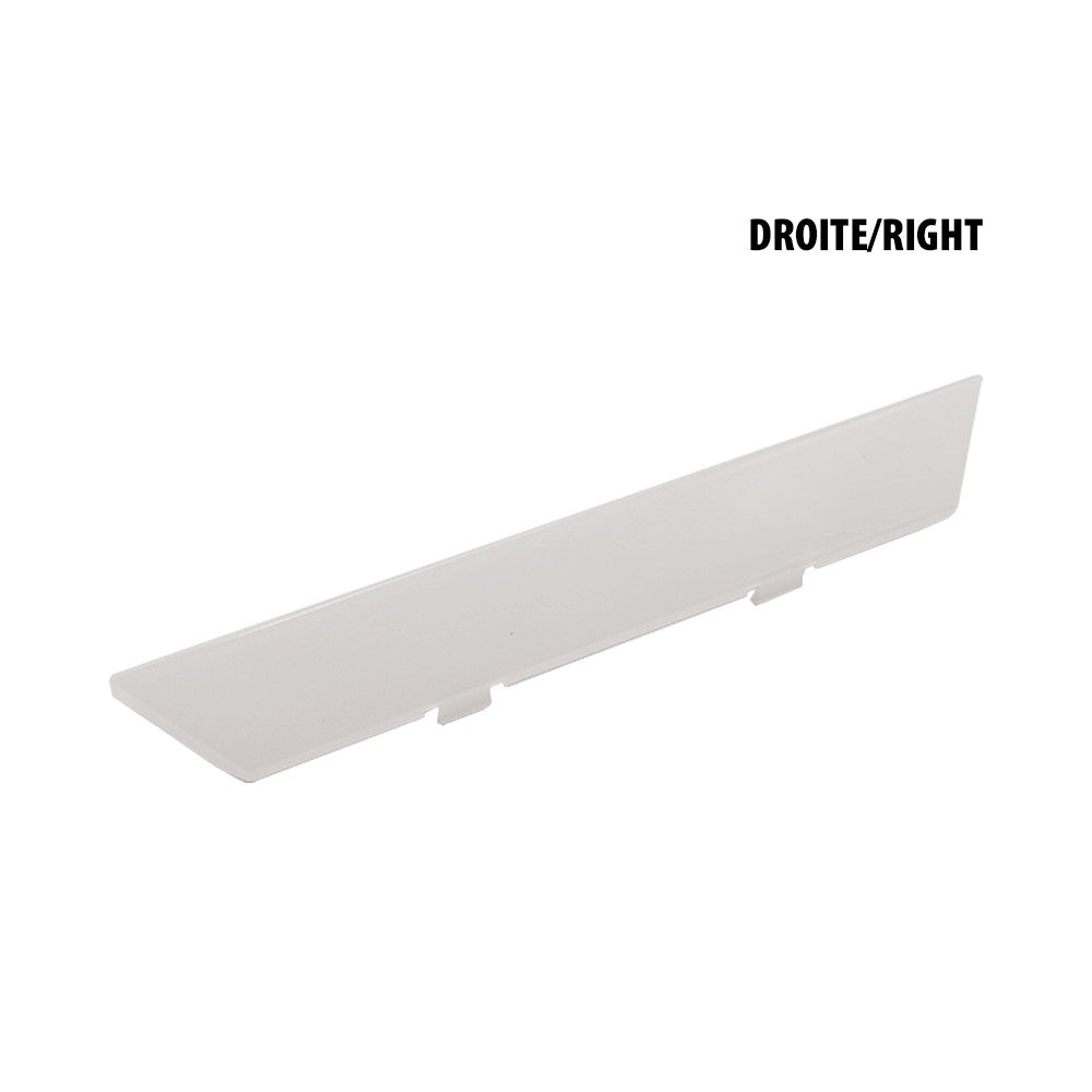 Plaque d'éclairage translucide droite pour deck de trottinette électrique sur fond blanc