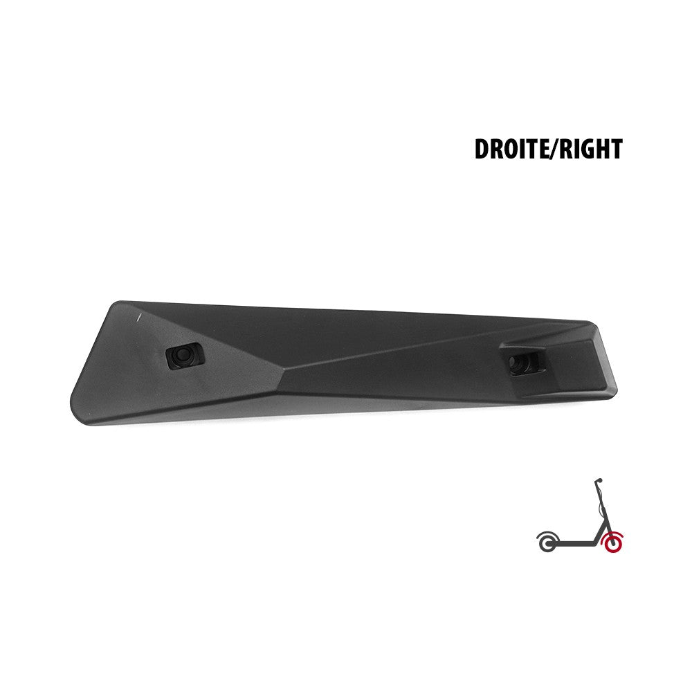 Cache de fourche avant droit noir vu de face