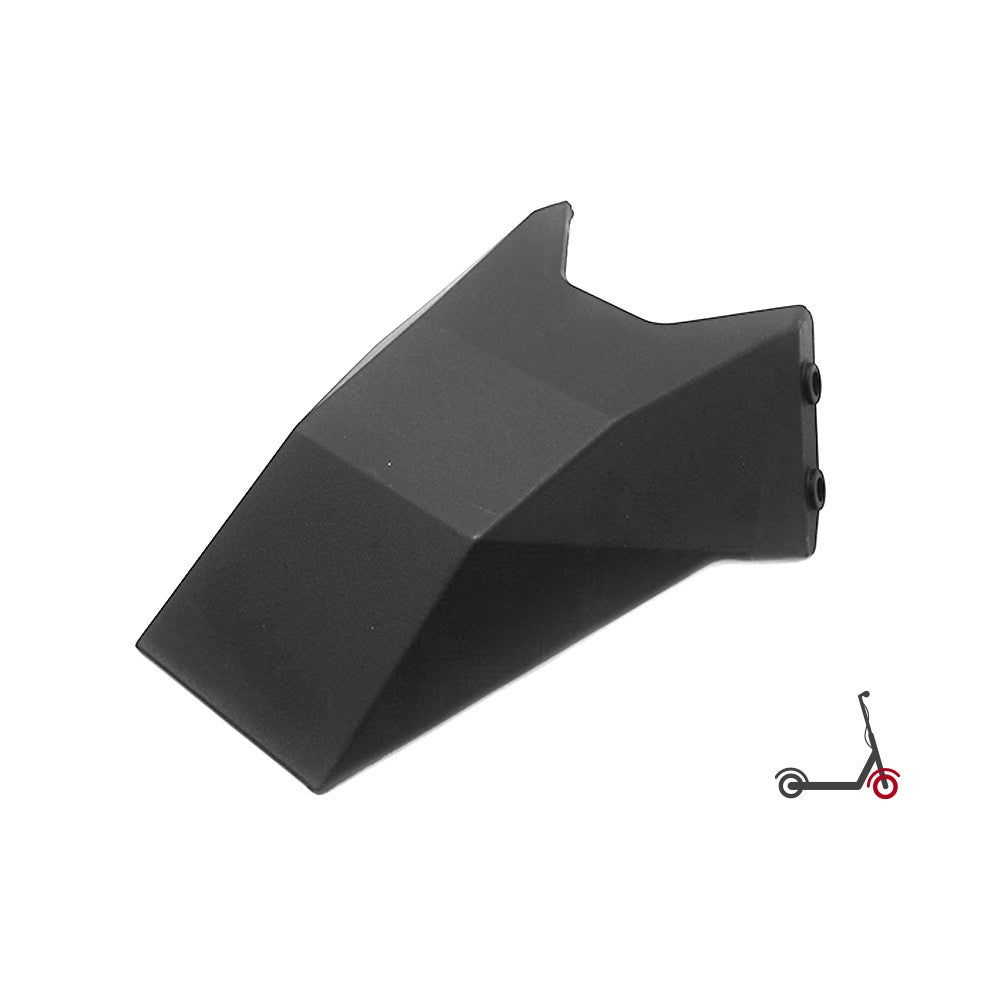 Garde-boue avant noir en plastique pour trottinette électrique sur fond blanc