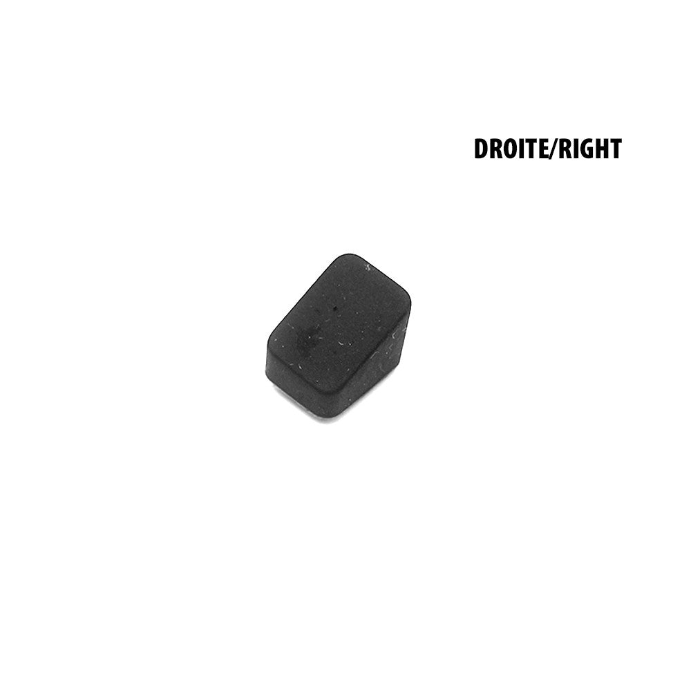 Bouchon en silicone noir de fourche droite isolé sur fond blanc