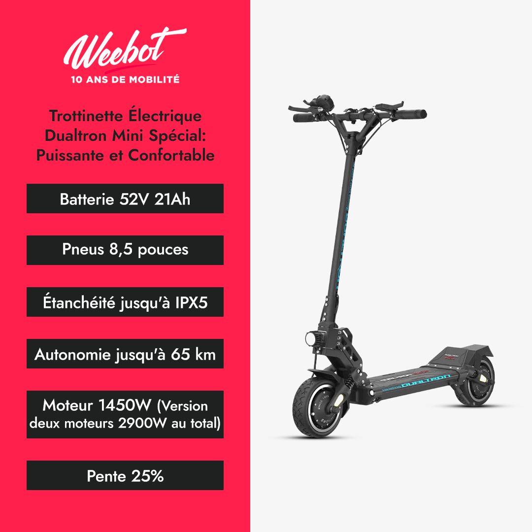 Trottinette Électrique Dualtron Mini Spécial : Puissante et Confortable - Weebot
