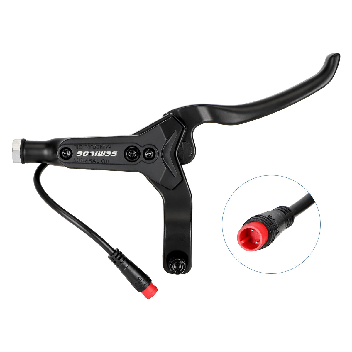 Poignée de frein hydraulique droite noire d'origine avec câble et connecteur rouge