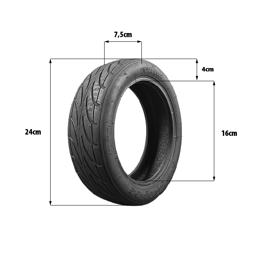 Pneu Tubeless Renforcé 70/65-6.5 (255x70) pour Trottinette Électrique