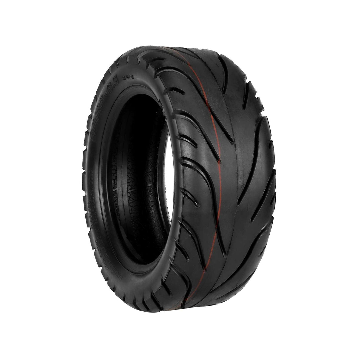 Pneu tubeless route 11 pouces 90/65-6,5 pour trottinette électrique vu de trois-quarts