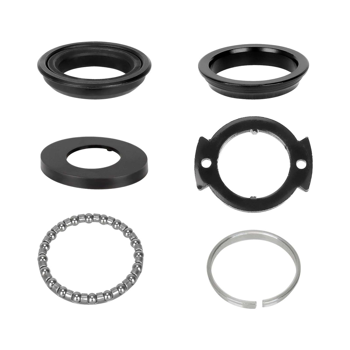 Kit de 6 pièces de roulement de direction noir et métal pour trottinette électrique