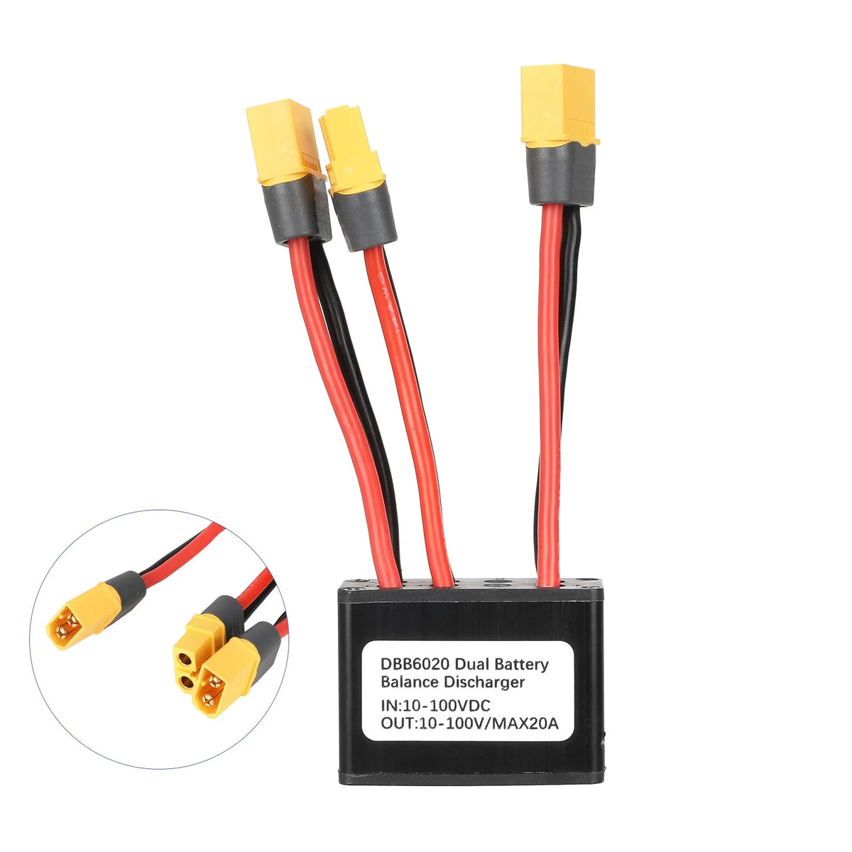 Module d'équilibrage et décharge pour double batterie avec prises XT60