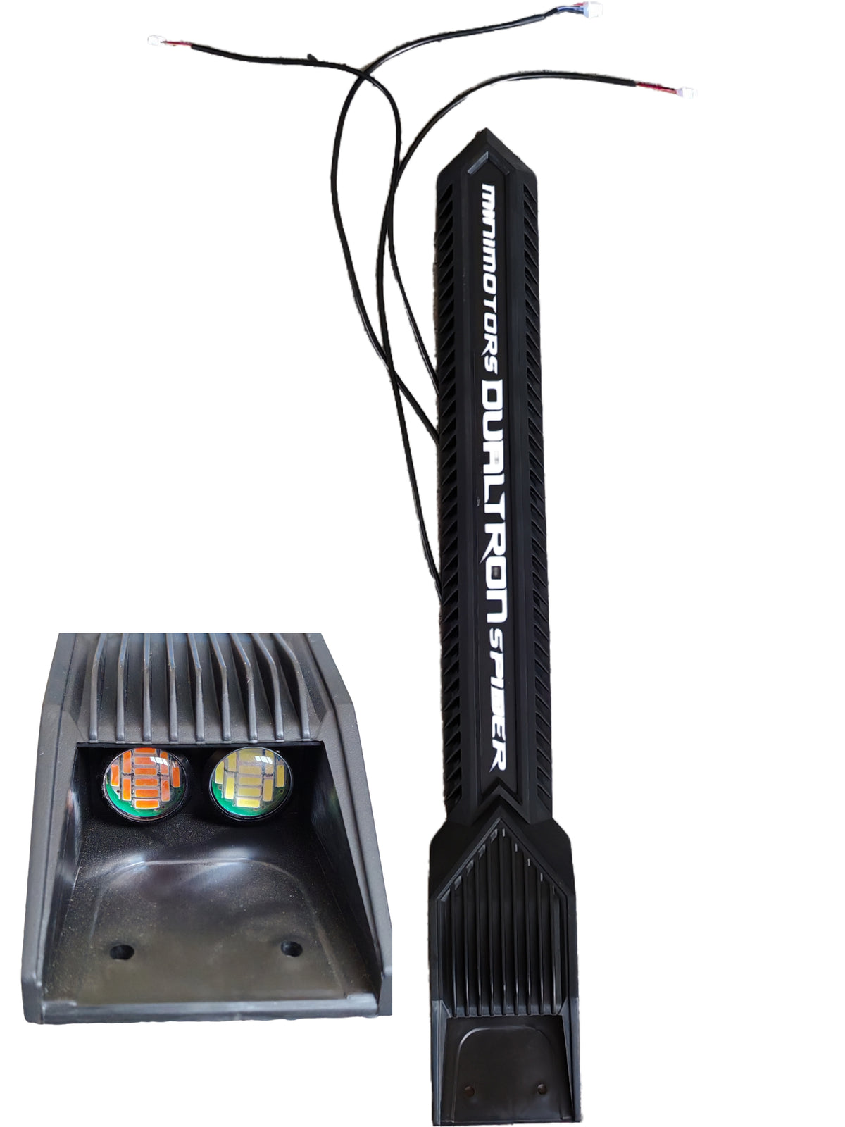 Carénage latéral droit noir avec éclairage intégré et câbles pour trottinette électrique Dualtron Spider Max
