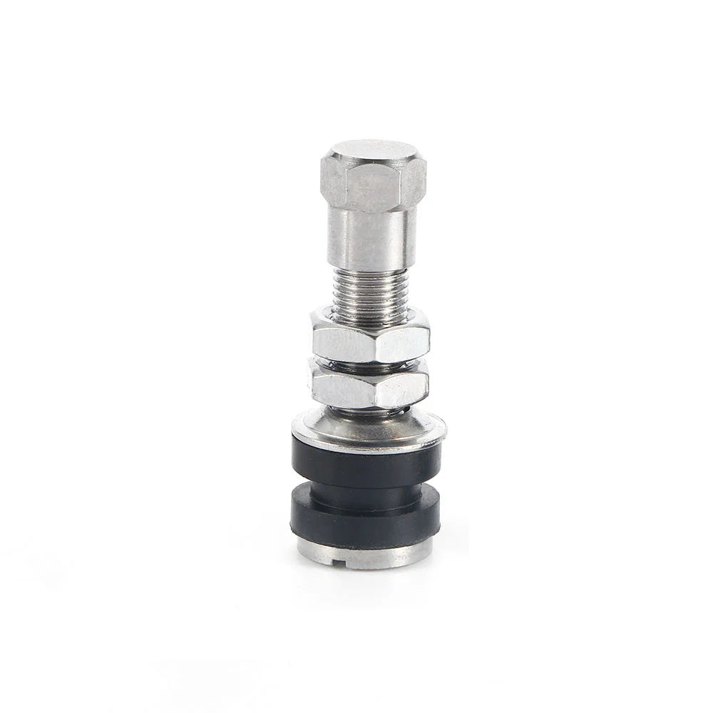 Valve droite tubeless TR161 en alliage argenté pour trottinette électrique