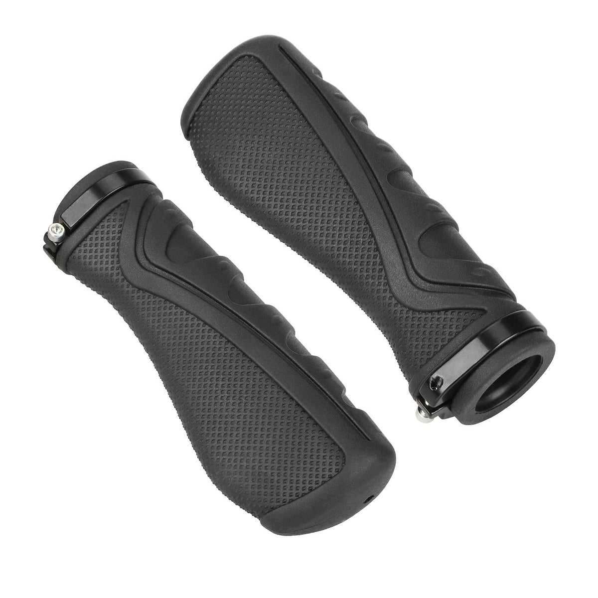 Paire de poignées ergonomiques noires pour guidon de trottinette électrique
