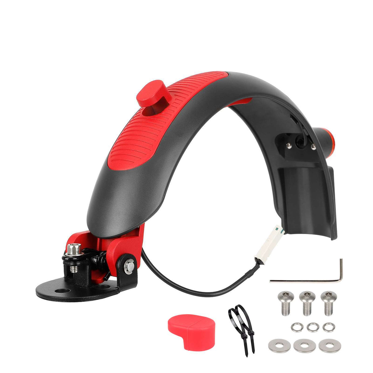 Garde-Boue Arrière en Aluminium avec Feu Rouge et Gris