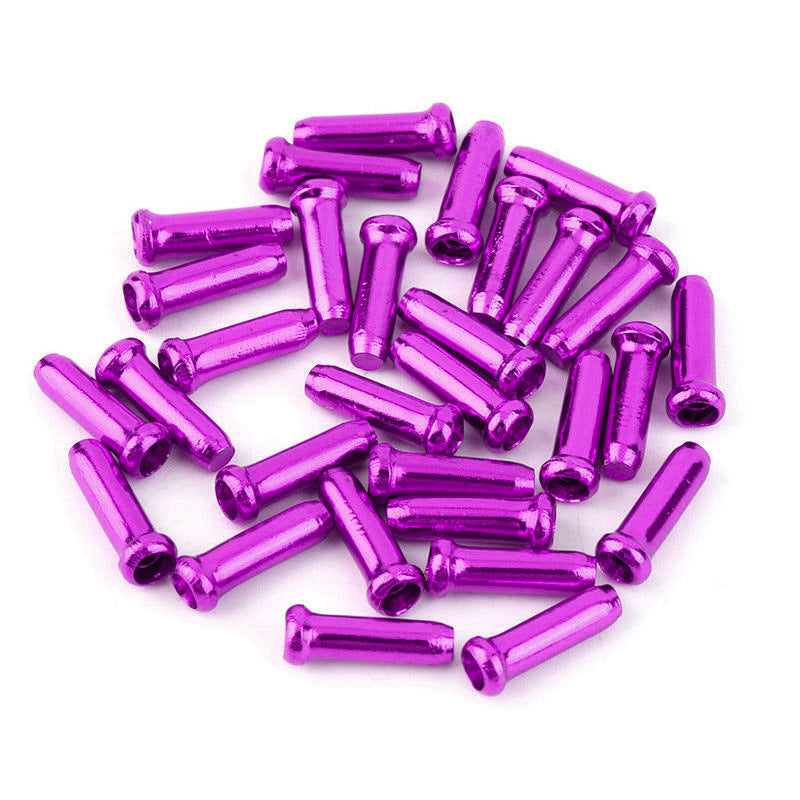 Lot de 50 Embouts de Câble de Frein Violet