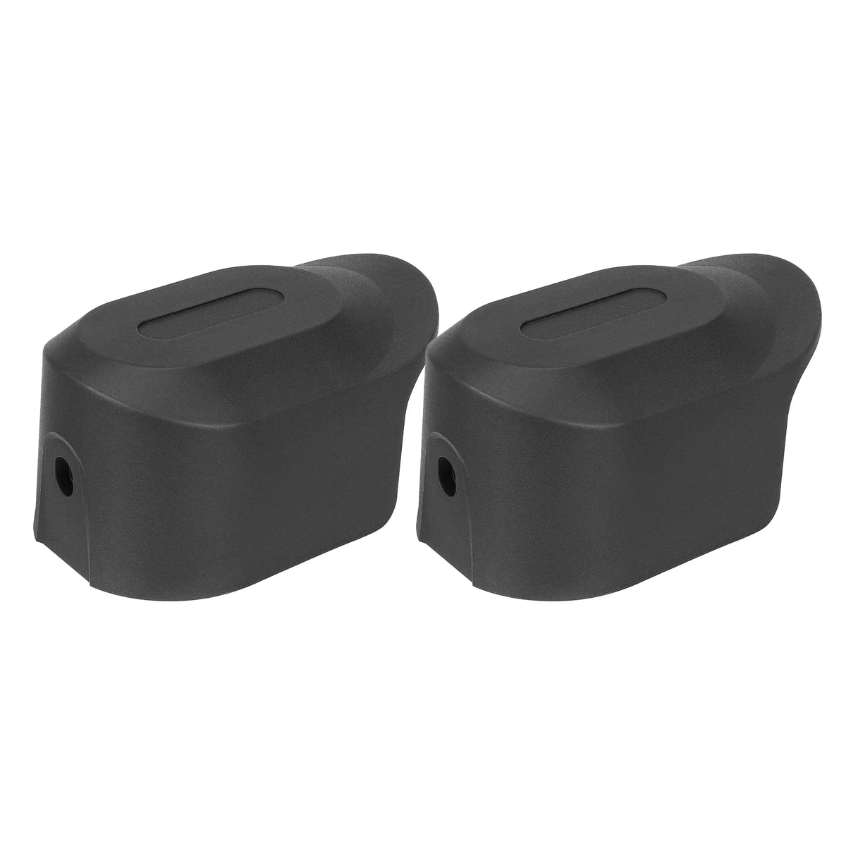 Deux caches décoratifs de fourche avant noirs en plastique pour trottinette électrique