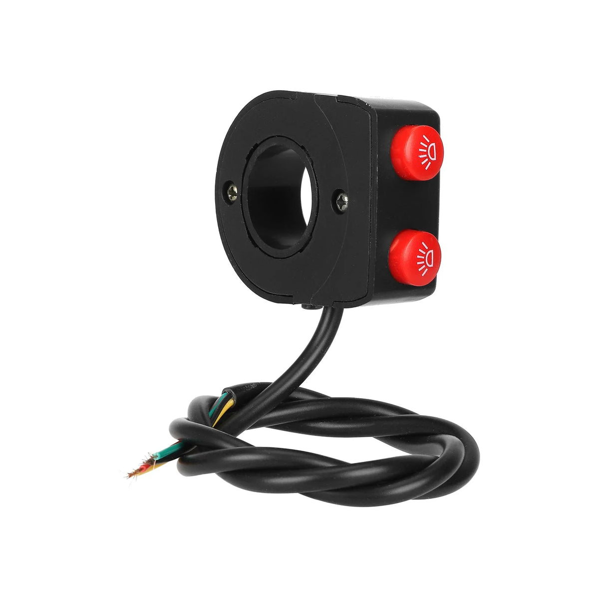 Commodo Double Bouton Rouge Phare, vue 4