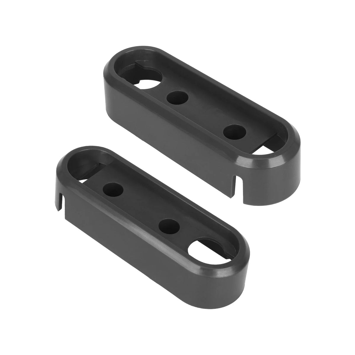 Deux caches plastique décoratifs arrière pour trottinette électrique de couleur gris foncé