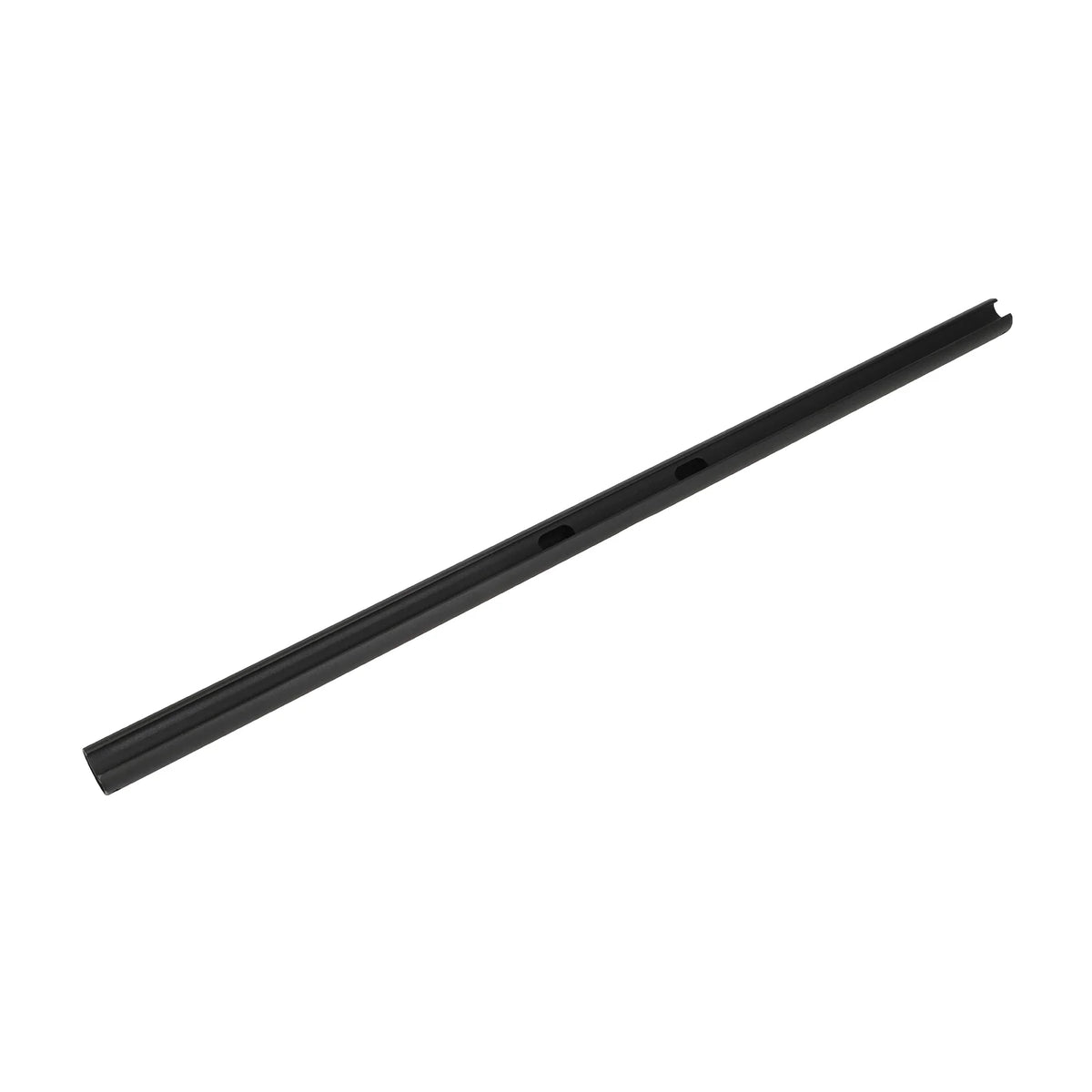 Tube de guidon noir en alliage d'aluminium vu en diagonale