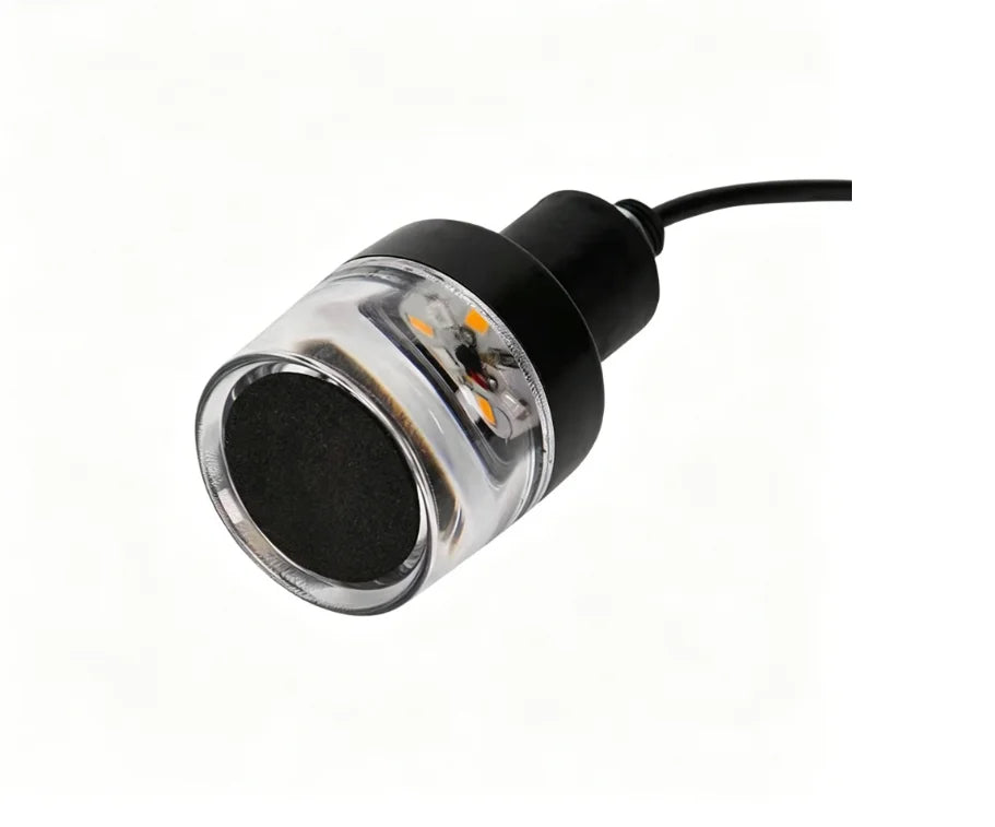Embouts de guidon clignotants LED transparents avec feux blanc et jaune