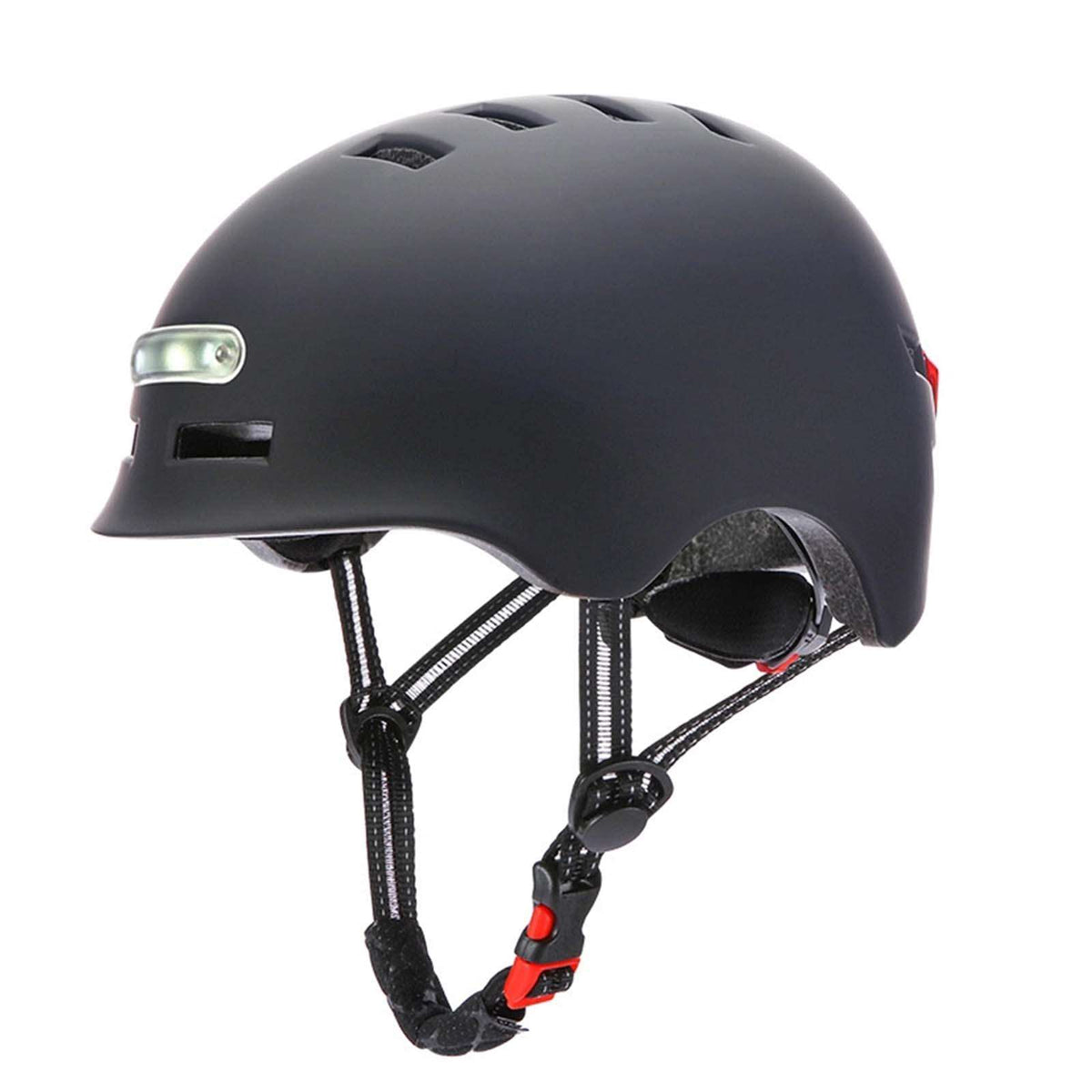 Casque avec Éclairage LED Avant et Arrière Taille M, L, XL Blanc et Noir Noir / XL