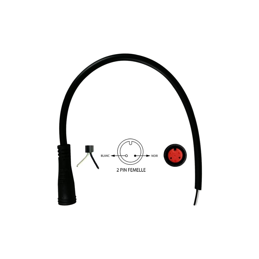Câble Connecteur Étanche 2 Pins Femelle pour Trottinette Électrique - Weebot