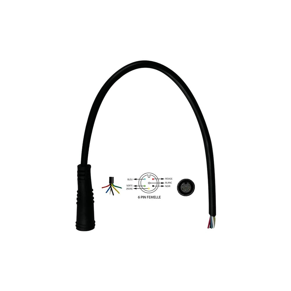 Câble Connecteur Étanche 6 Pins Male pour Trottinette Électrique - Weebot
