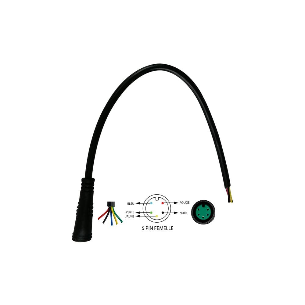 Câble Connecteur Étanche 5 Pins Femelle pour Trottinette Électrique - Weebot