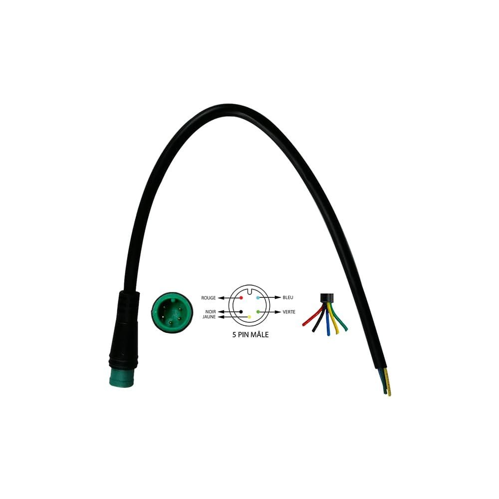 Câble Connecteur Étanche 5 Pins Male pour Trottinette Électrique - Weebot