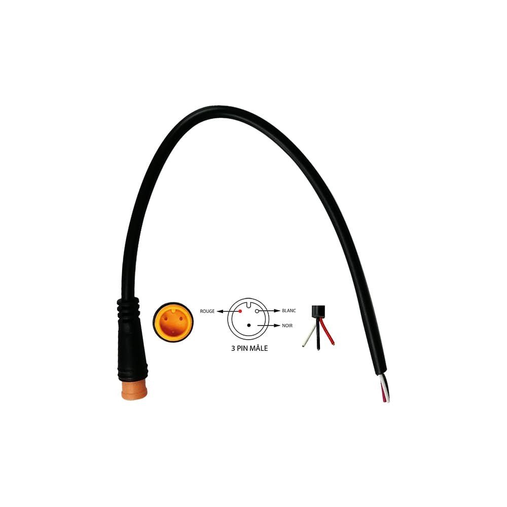 Câble Connecteur Étanche 3 Pins Male pour Trottinette Électrique - Weebot