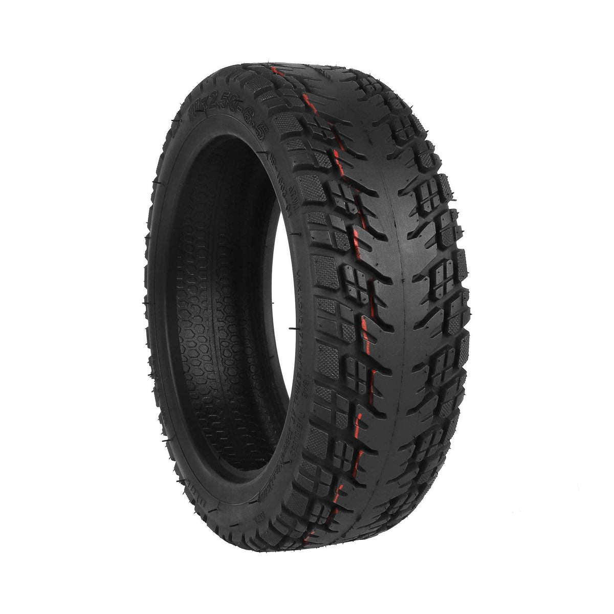 Pneu tubeless tout-terrain 10 pouces noir pour trottinette électrique