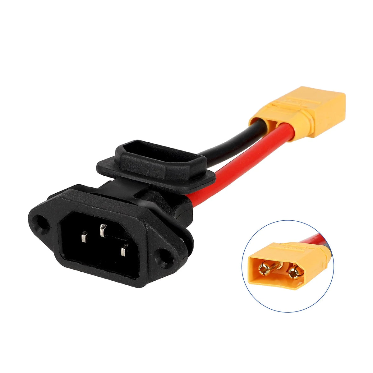 Câble adaptateur de charge XT90 mâle vers prise C14 3 broches de 10 cm