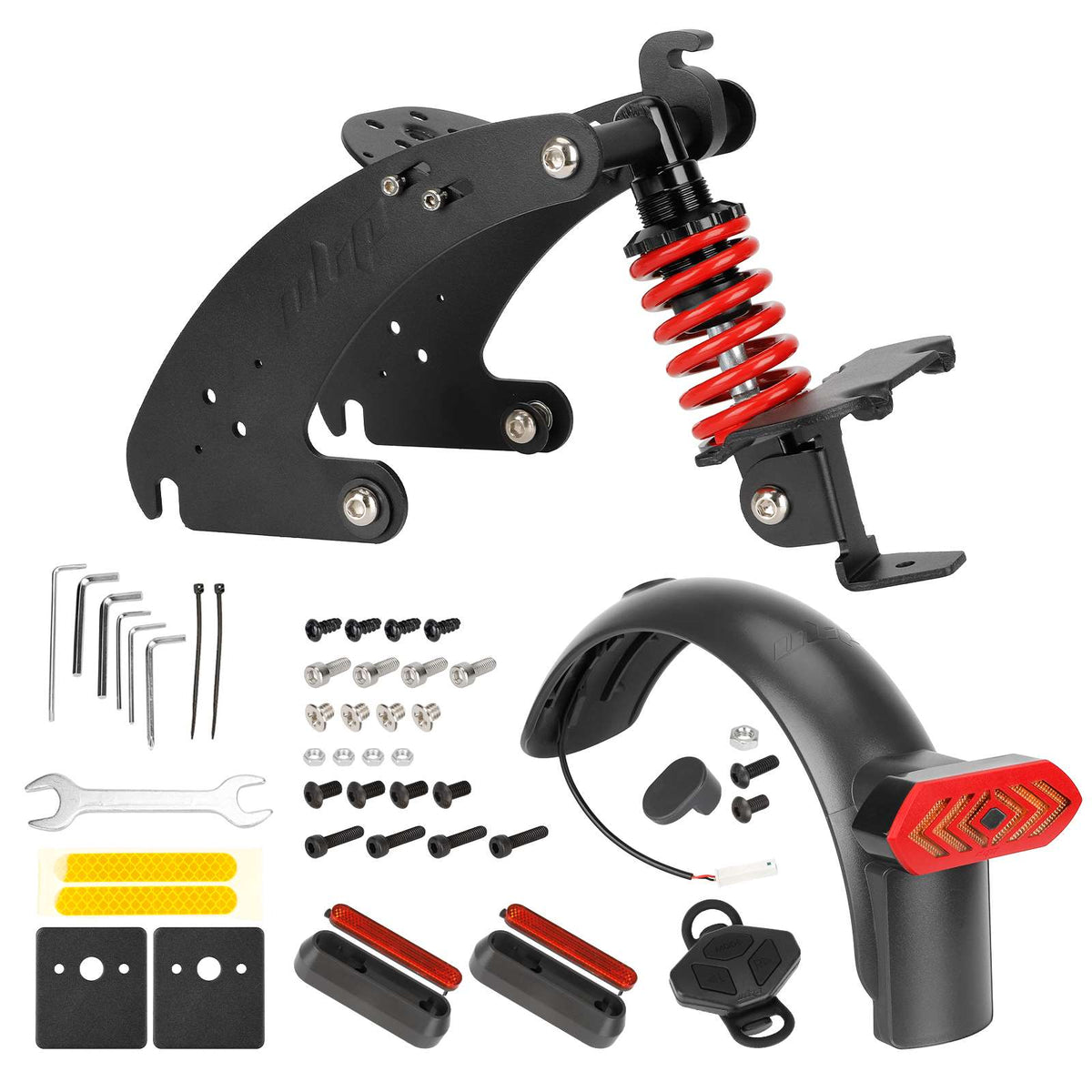Kit de suspension arrière avec garde-boue, feux clignotants et visserie