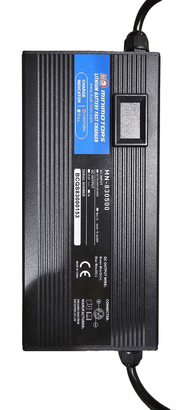 Chargeur Rapide 5A Officiel Minimotors pour Batterie 72V de Trottinette Électrique (LP16-3)
