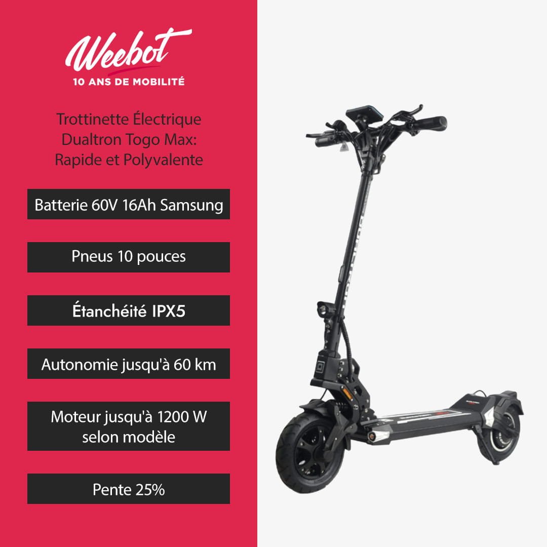 Trottinette Électrique Dualtron Togo Max - Weebot